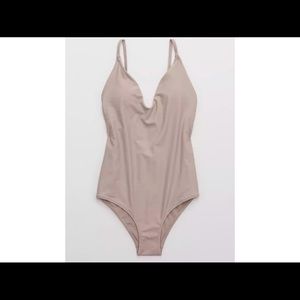 Ballet Scoop One Piece Swimsuit in beige